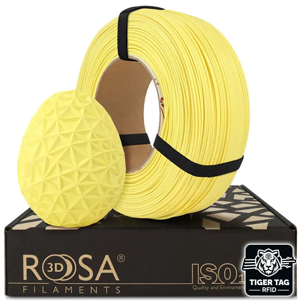 PLA Pastel Jaune (Yellow) 1,75 mm 1 kg Refill avec RFID Tiger Tag