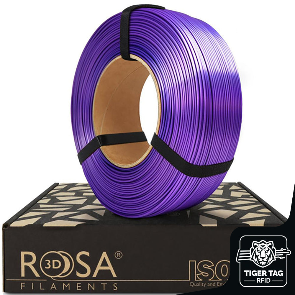 PLA-Silk Violet 1,75 mm 1 kg Refill avec RFID Tiger Tag