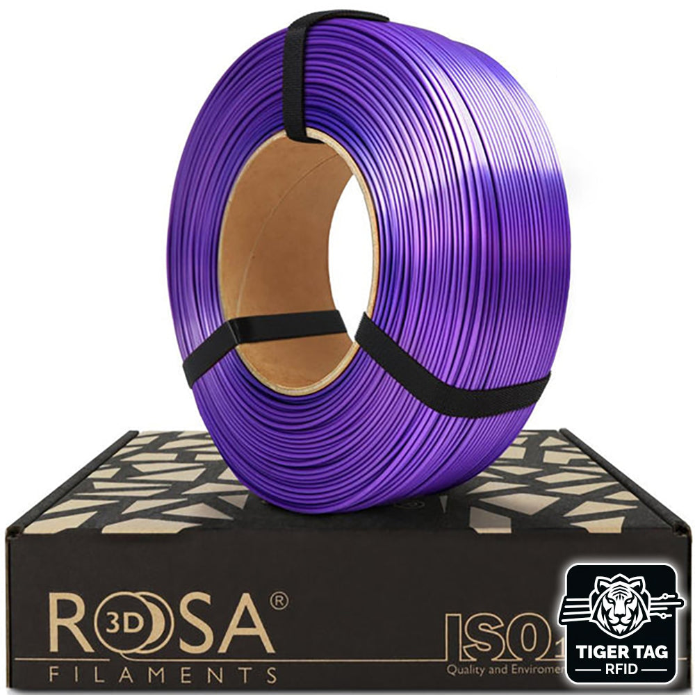 PLA-Silk Violet 1,75 mm 1 kg Refill avec RFID Tiger Tag