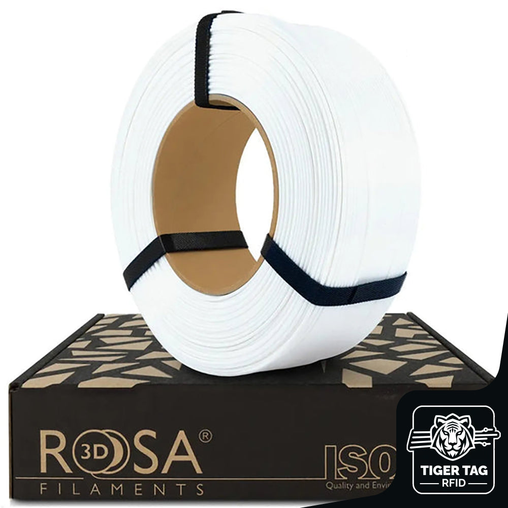 PLA Starter Blanc Neige (Winter White) 1,75 mm 1 kg Refill avec RFID Tiger Tag