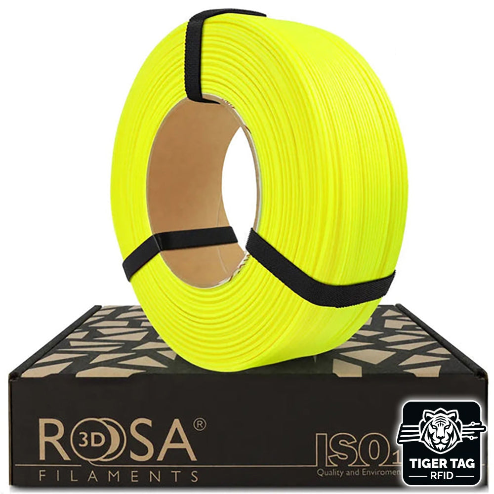 PLA Starter Jaune Fluo (Neon Yellow) 1,75 mm 1 kg Refill avec RFID Tiger Tag