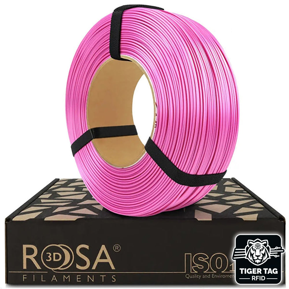 PLA Starter Rose Satiné (Satin Pink) 1,75 mm 1 kg Refill avec RFID Tiger Tag