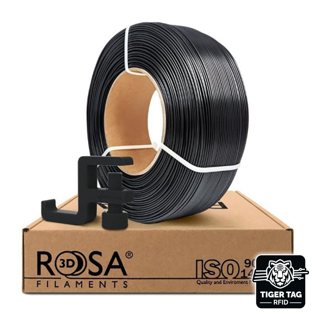 PCTG Noir (Black) 1,75 mm 1 kg Refill avec RFID Tiger Tag