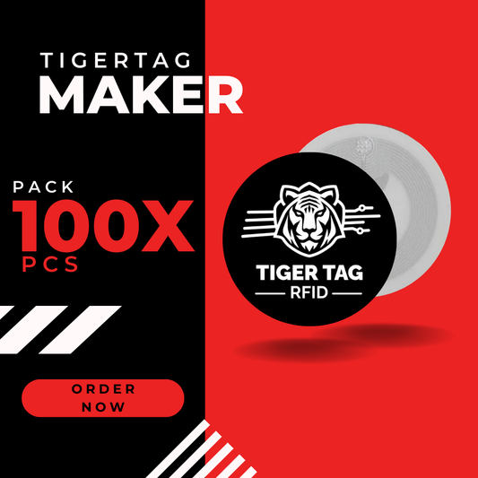 100-Pack TigerTag Maker – Create Your Own RFID Smart Tags for 3D Printing