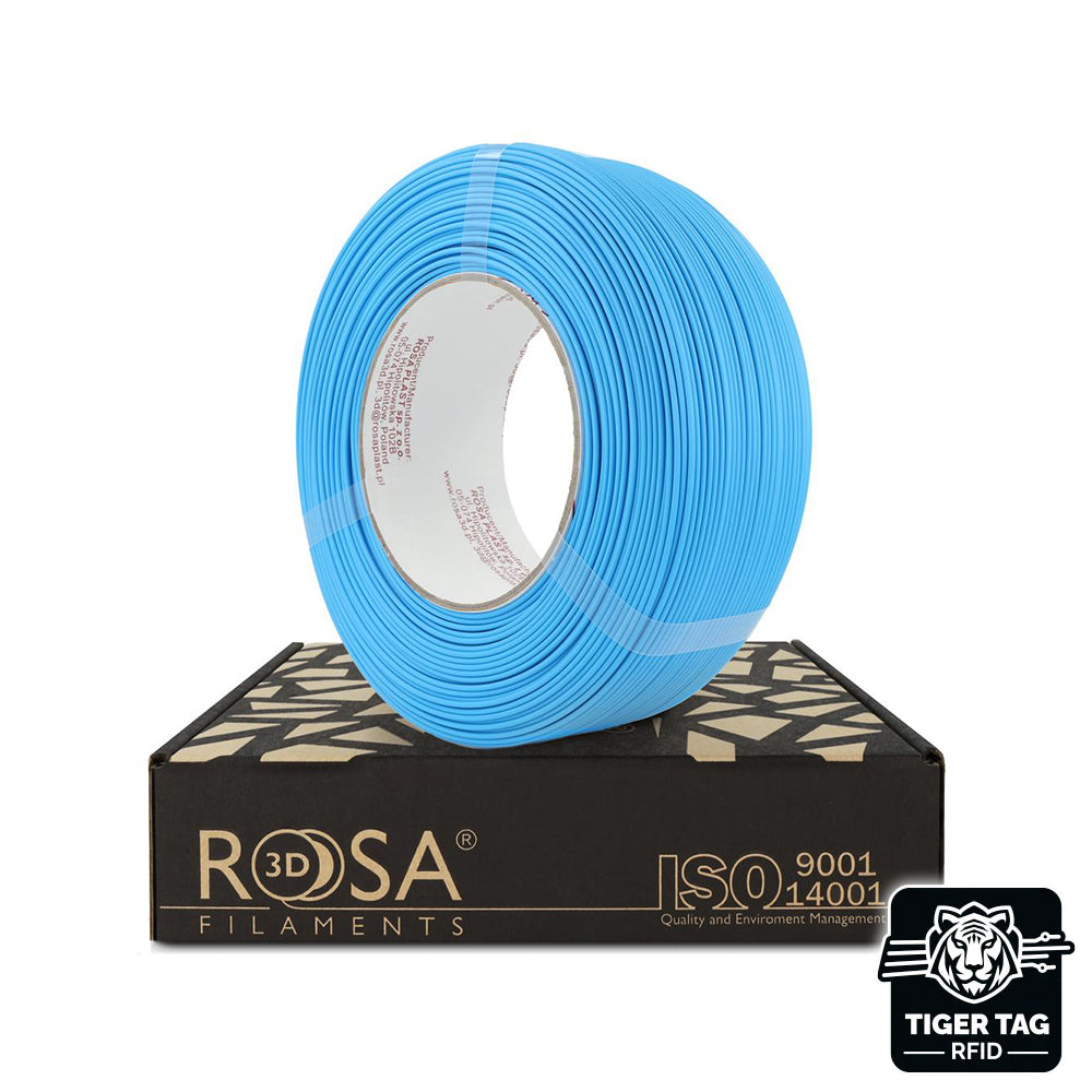 Rosa3D - PLA Speed - Mat Bleu Clair (Matt Clear Blue) - 1,75 mm - 1 kg Refill avec RFID TigerTag