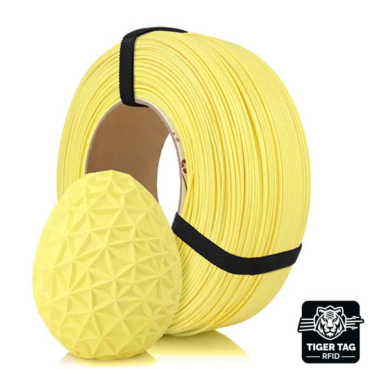 PLA Pastel Jaune (Yellow) 1,75 mm 1 kg Refill avec RFID Tiger Tag