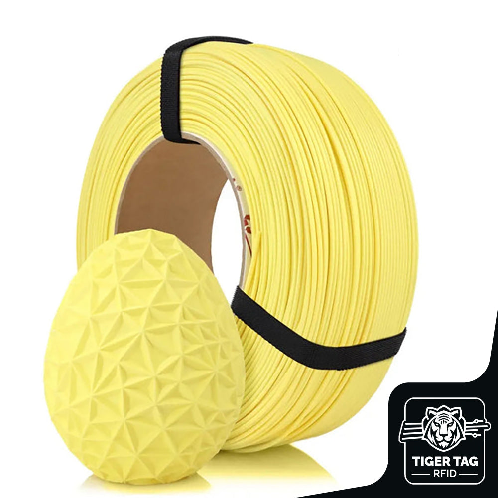 PLA Pastel Jaune (Yellow) 1,75 mm 1 kg Refill avec RFID Tiger Tag