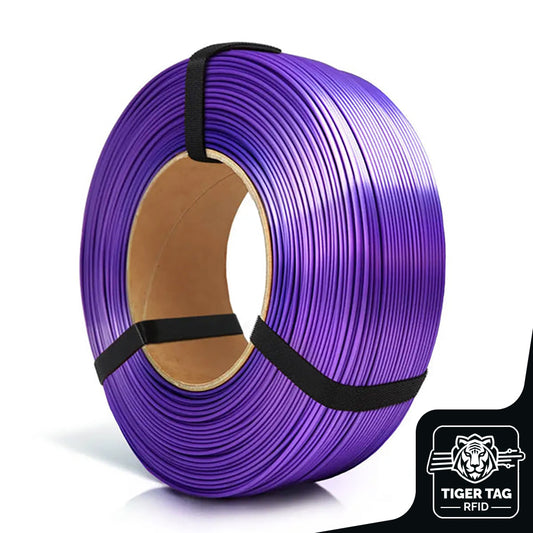 PLA-Silk Violet 1,75 mm 1 kg Refill avec RFID Tiger Tag