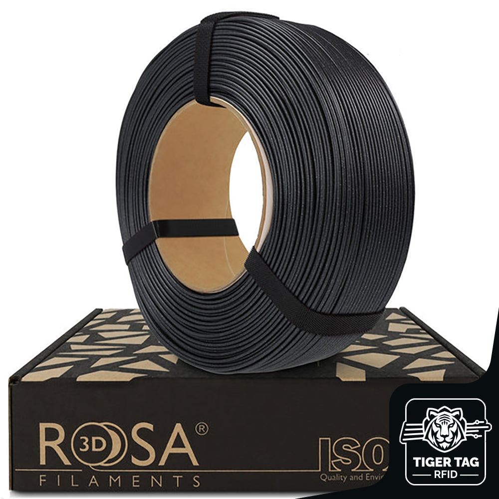 PLA Starter Graphite Brillant (Glitter Graphite) 1,75 mm 1 kg Refill avec RFID Tiger Tag