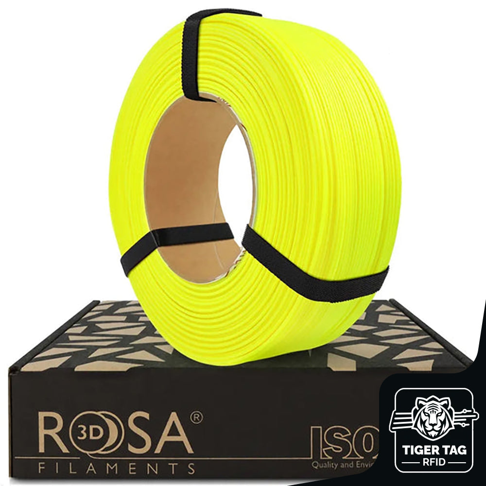 PLA Starter Jaune Fluo (Neon Yellow) 1,75 mm 1 kg Refill avec RFID Tiger Tag
