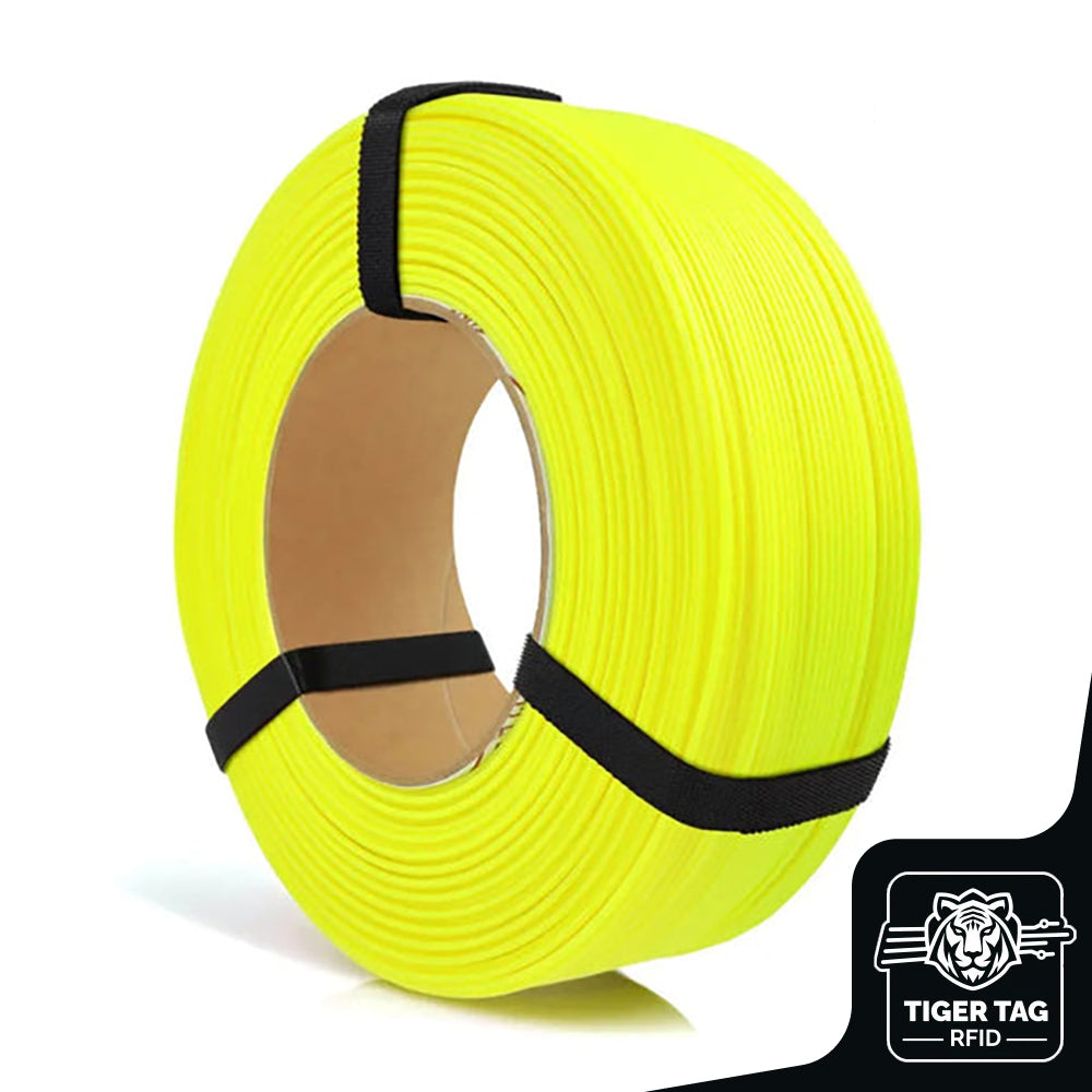 PLA Starter Jaune Fluo (Neon Yellow) 1,75 mm 1 kg Refill avec RFID Tiger Tag