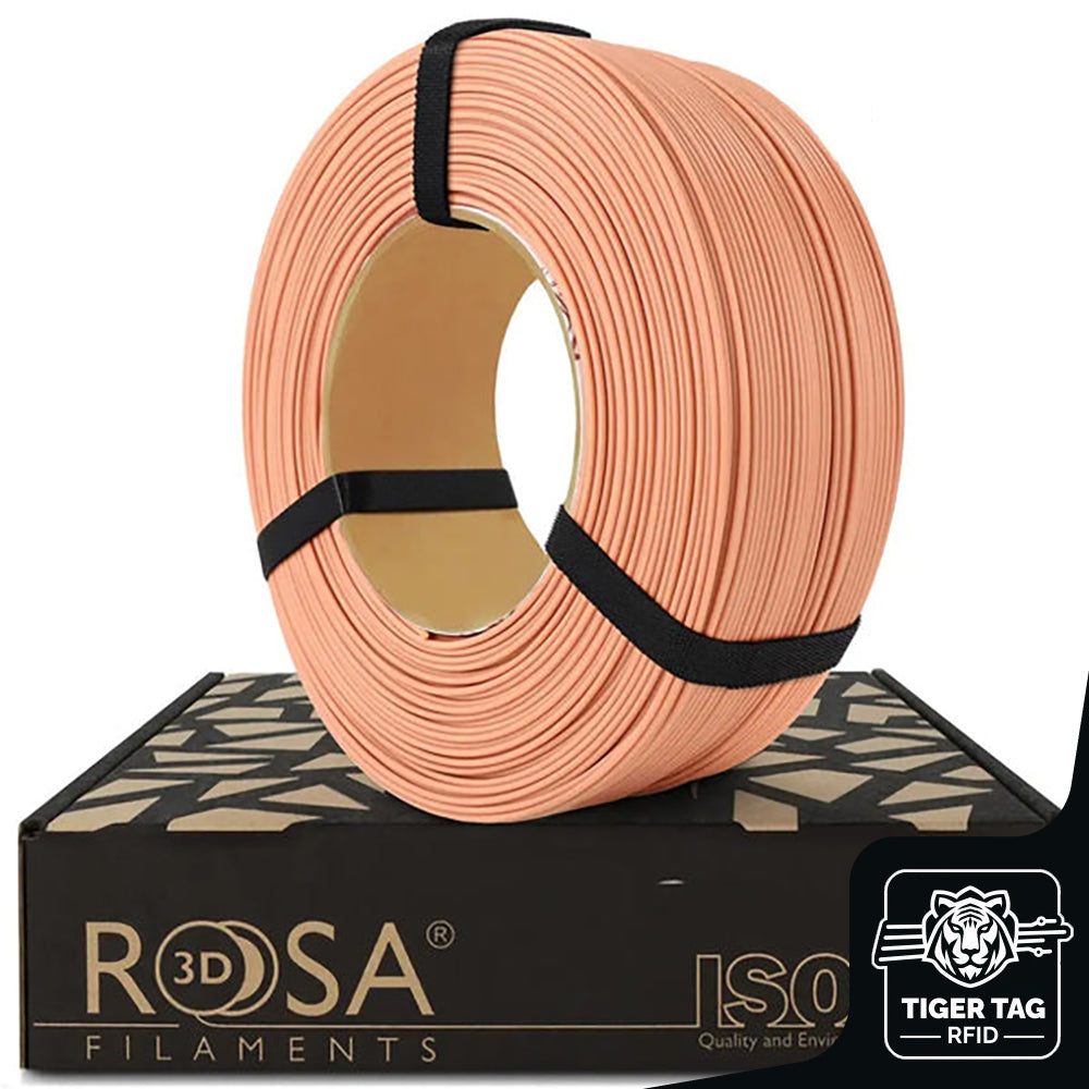 PLA Starter Peau Rose Beige (Rose Beige Skin) 1,75 mm 1 kg Refill avec RFID Tiger Tag