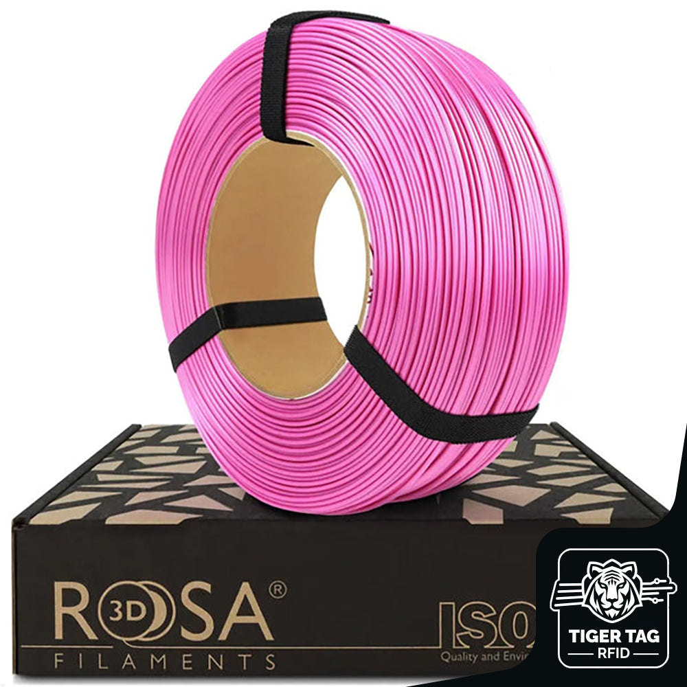 PLA Starter Rose Satiné (Satin Pink) 1,75 mm 1 kg Refill avec RFID Tiger Tag