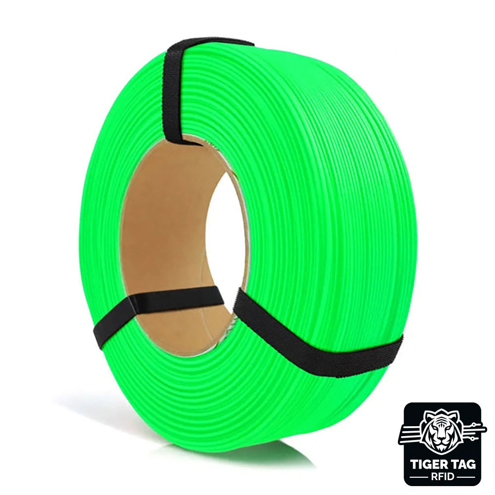 PLA Starter Vert Fluo (Neon Green) 1,75 mm 1 kg Refill avec RFID Tiger Tag