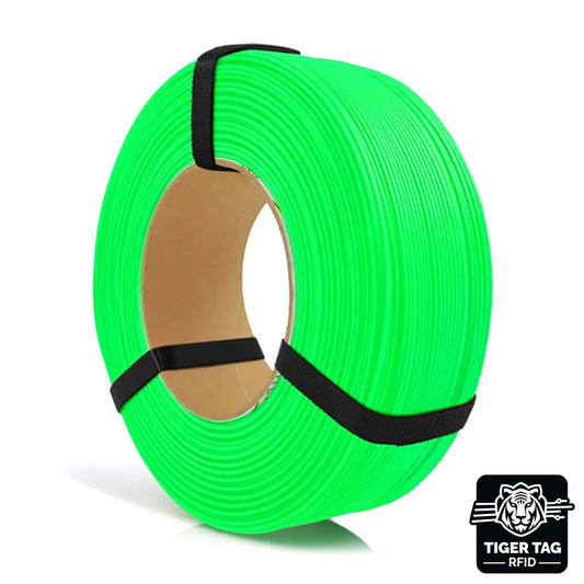 PLA Starter Vert Fluo (Neon Green) 1,75 mm 1 kg Refill avec RFID Tiger Tag