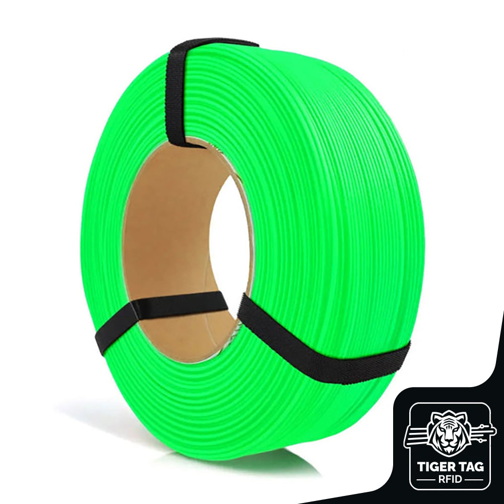 PLA Starter Vert Fluo (Neon Green) 1,75 mm 1 kg Refill avec RFID Tiger Tag