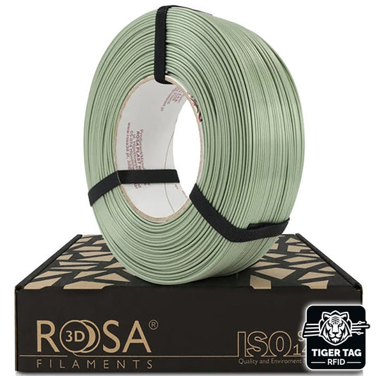 Rosa3D - PLA Starter - Vert Réséda (Reseda Green) - 1,75 mm - 1 kg Refill avec RFID Tiger Tag