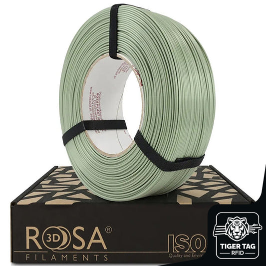 Rosa3D - PLA Starter - Vert Réséda (Reseda Green) - 1,75 mm - 1 kg Refill avec RFID Tiger Tag