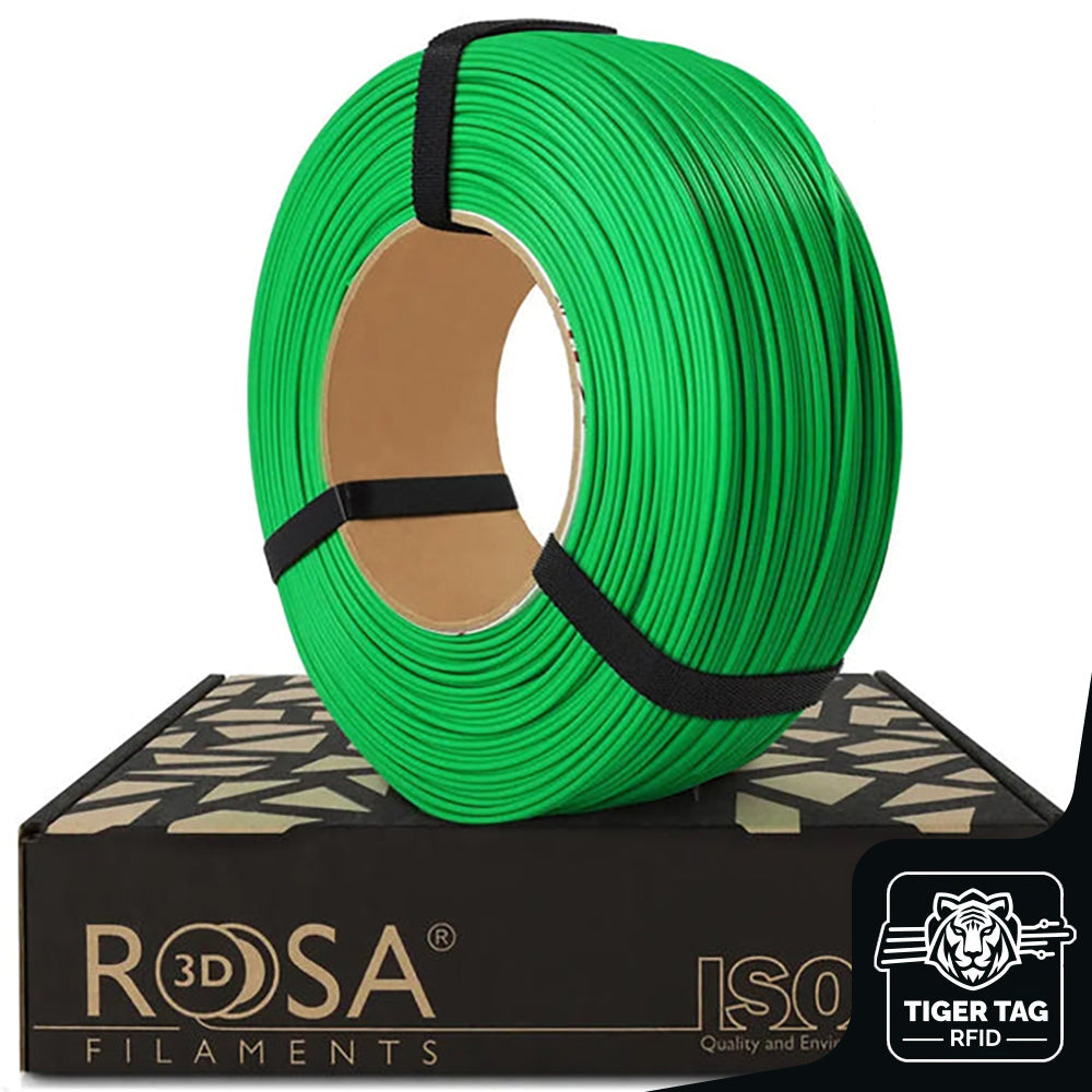 PLA Starter Vert Tendre (Juicy Green) 1,75 mm 1 kg Refill avec RFID Tiger Tag