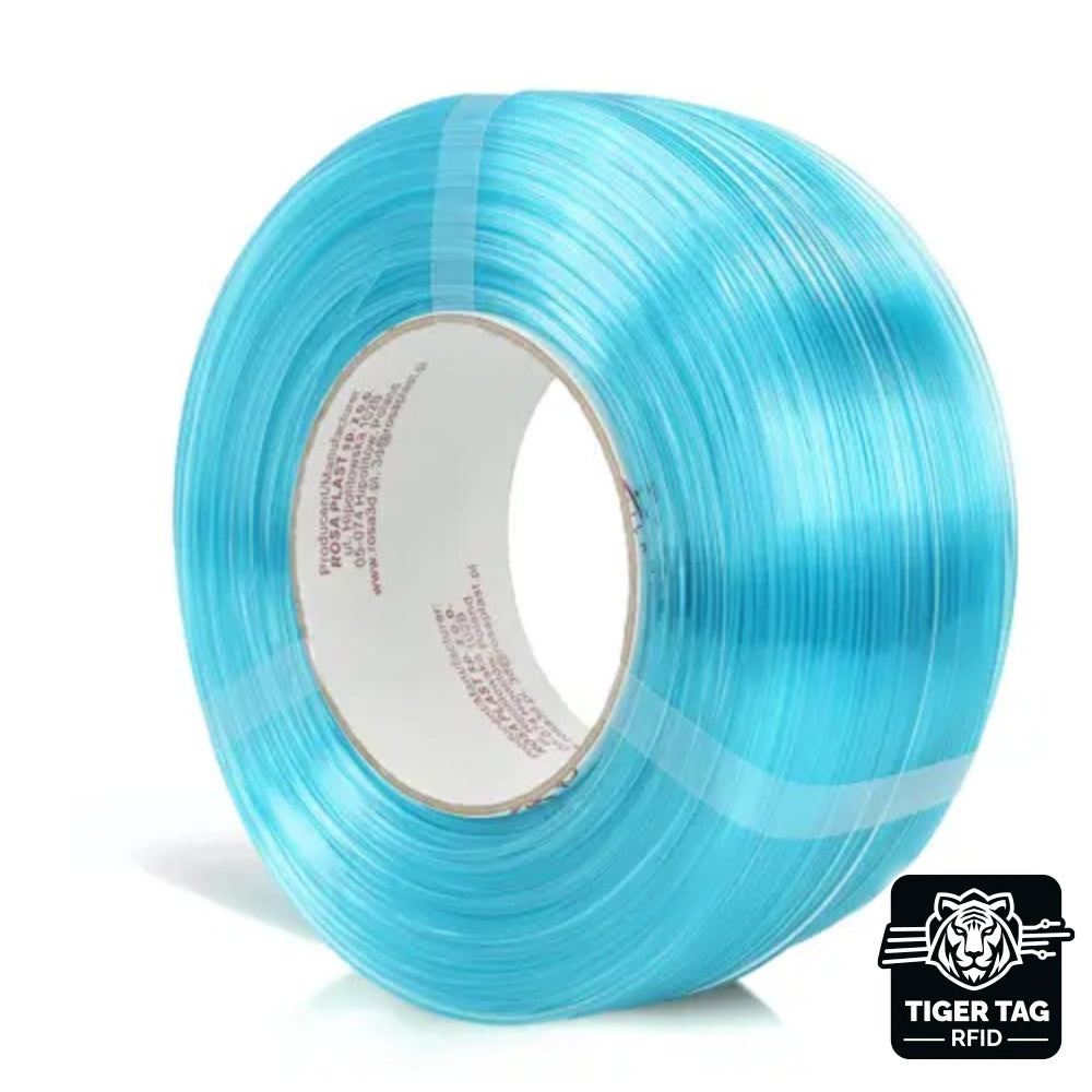 Rosa3D - PETG Standard HS - Bleu Glacé Transparent (Blue Ice Transparent) - 1,75 mm - 1 kg Refill avec RFID TigerTag