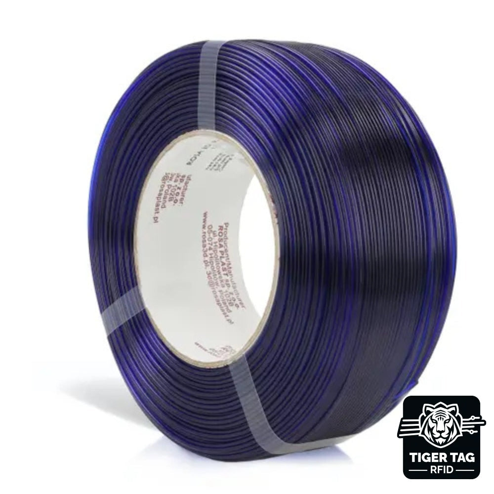 Rosa3D - PETG Standard HS - Bleu Marin (Ultramarine Blue Tr.) - 1,75 mm - 1 kg Refill RFID TigerTag