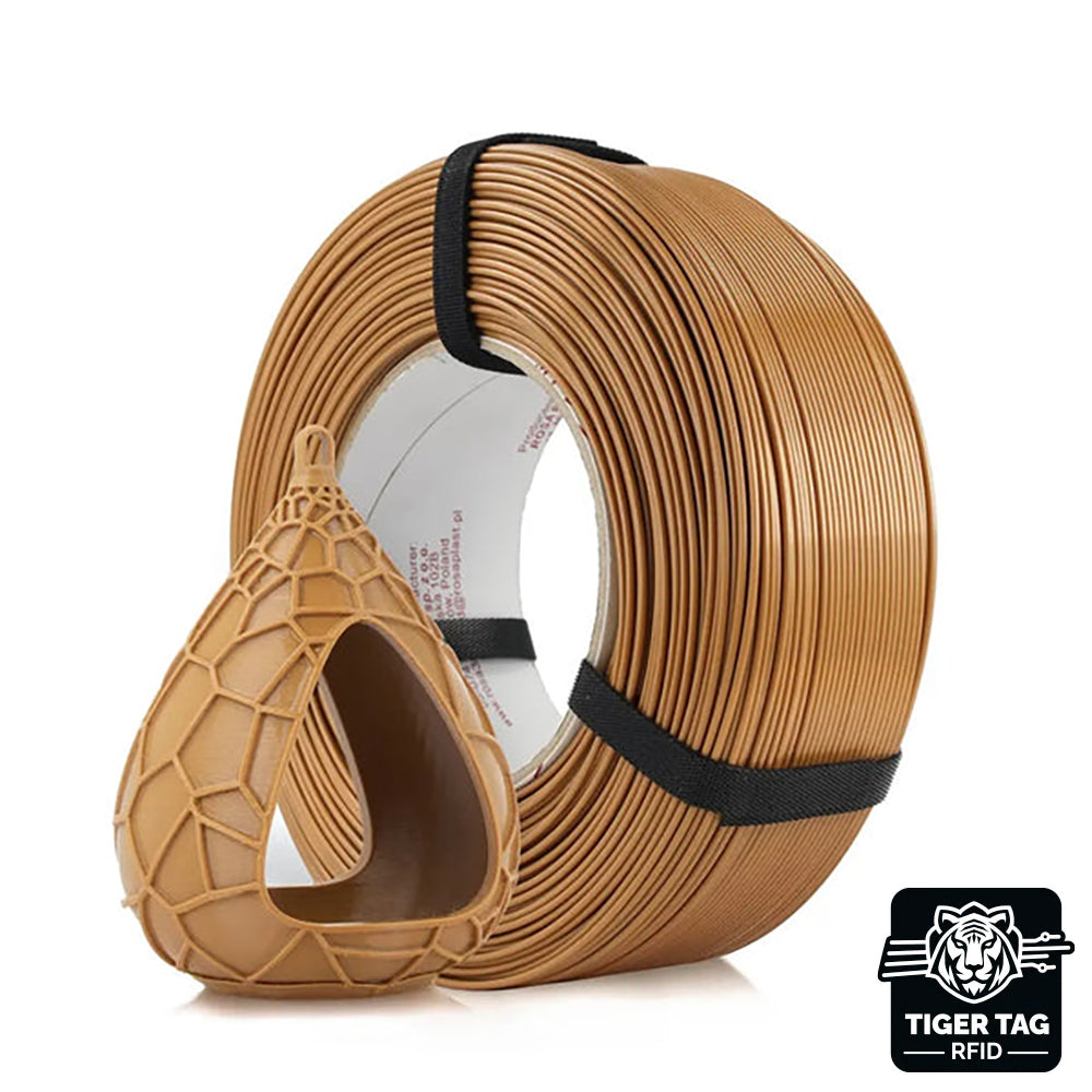 Rosa3D - PETG Standard HS - Marron Clair (Light Brown) - 1,75 mm - 1 kg Refill avec RFID Tiger Tag