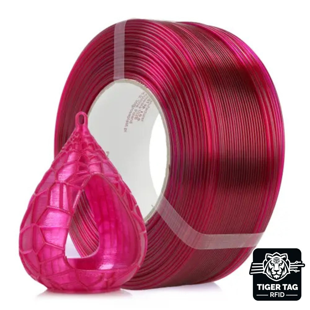 Rosa3D - PETG Standard HS - Rose Transparent (Pink Tr.) - 1,75 mm - 1 kg Refill avec RFID TigerTag