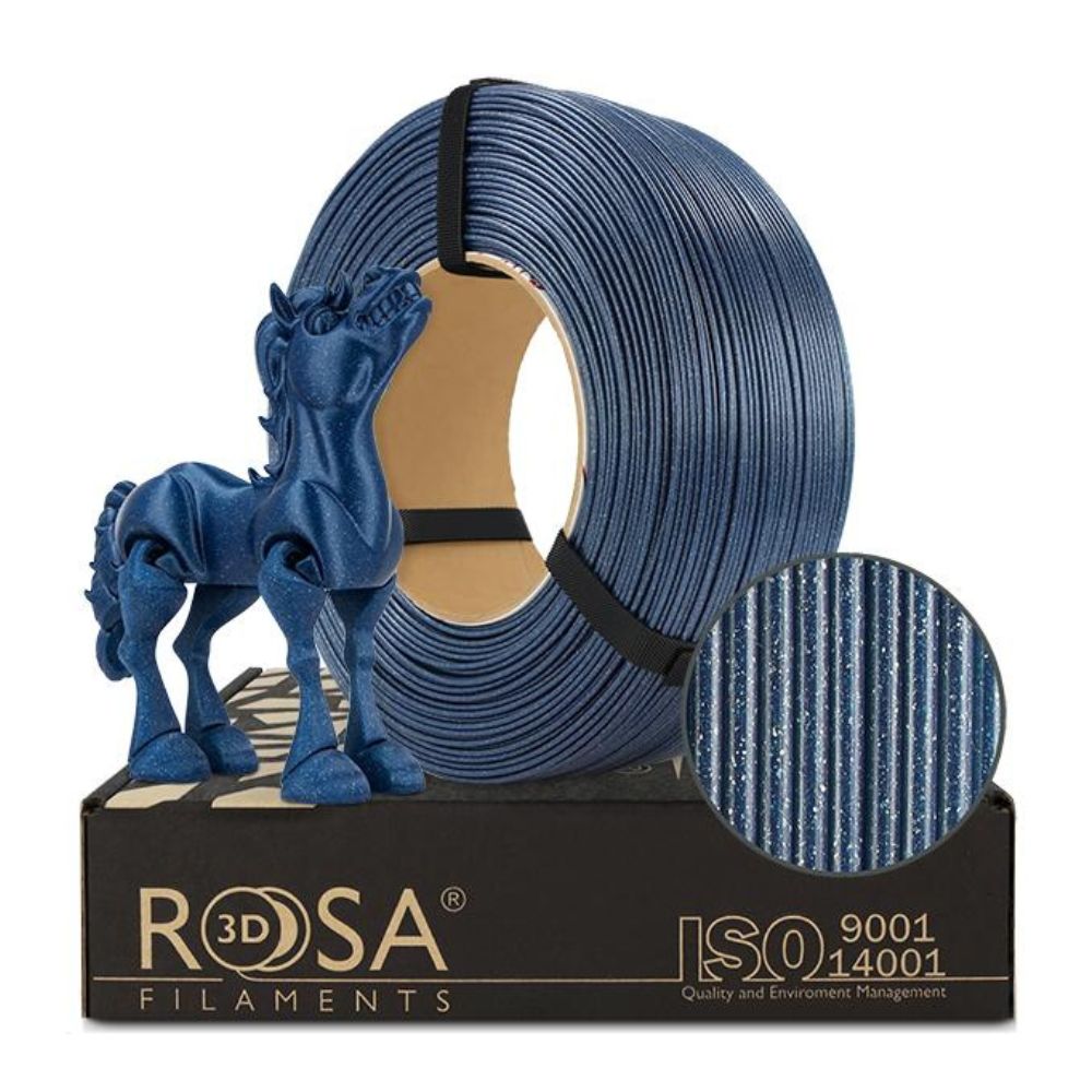 Rosa3D - PLA Galaxy - Bleu Marine Packaging 1 kg Refill