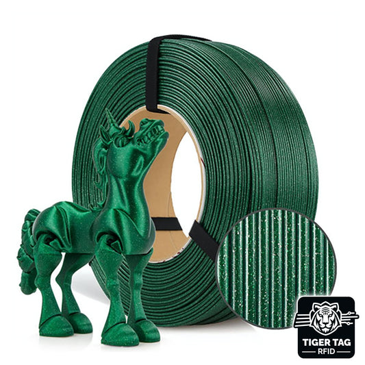 Rosa3D - PLA Galaxy - Vert Émeraude (Emerald Green) - 1,75 mm - 1 kg Refill avec RFID Tiger Tag