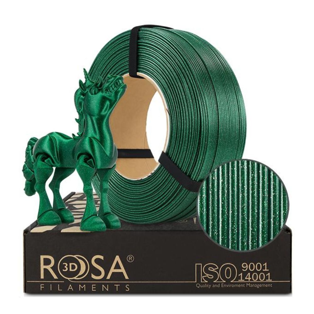 Rosa3D - PLA Galaxy - Vert Émeraude (Emerald Green) - 1,75 mm - 1 kg Refill