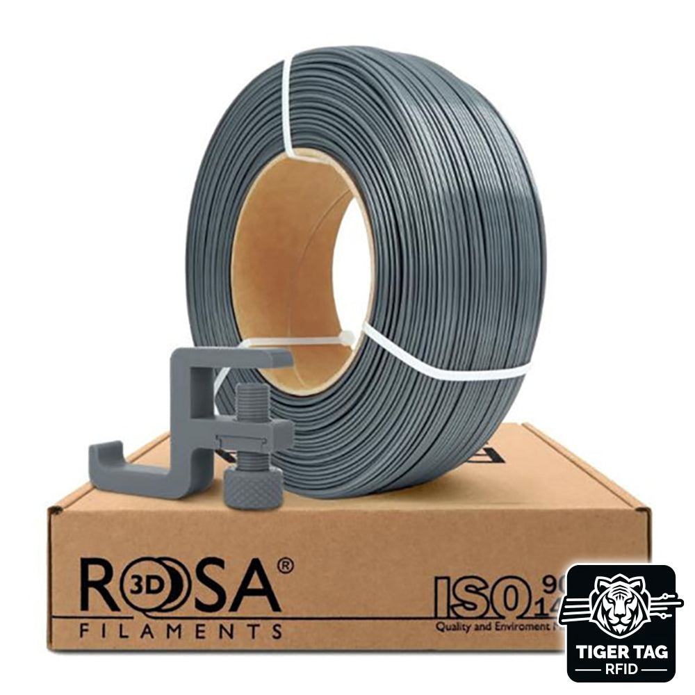 PCTG Gris (Gray) 1,75 mm 1 kg Refill avec RFID Tiger Tag