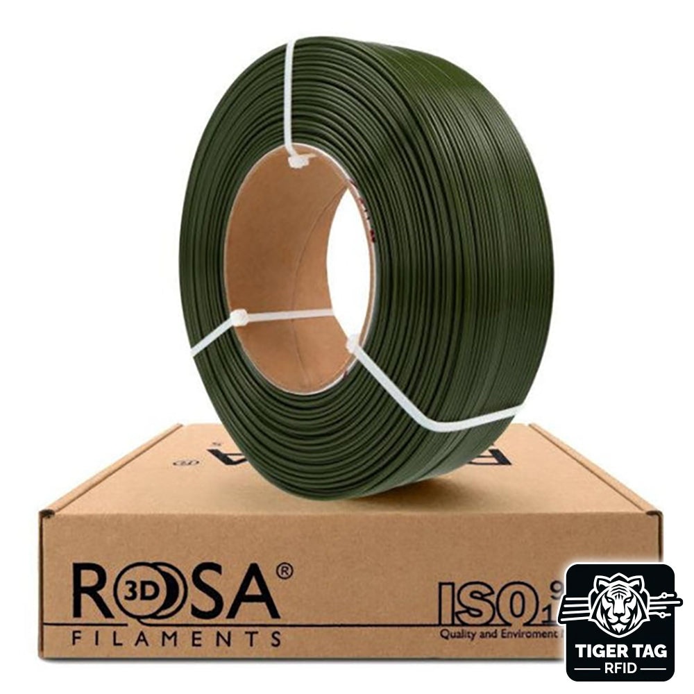 PETG Standard Vert Armée (Army Green) 1,75 mm 1 kg Refill avec RFID TigerTag