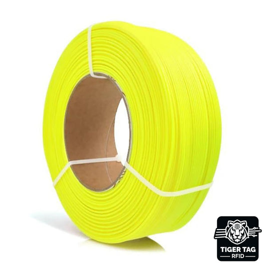 PETG Standard Jaune Fluo  (Neon Yellow) 1,75 mm 1 kg Refill avec RFID Tiger Tag