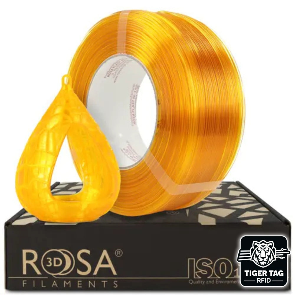 Rosa3D - PETG Standard HS - Jaune Transparent (Tr. Yellow) - 1,75 mm - 1 kg Refill RFID TigerTag