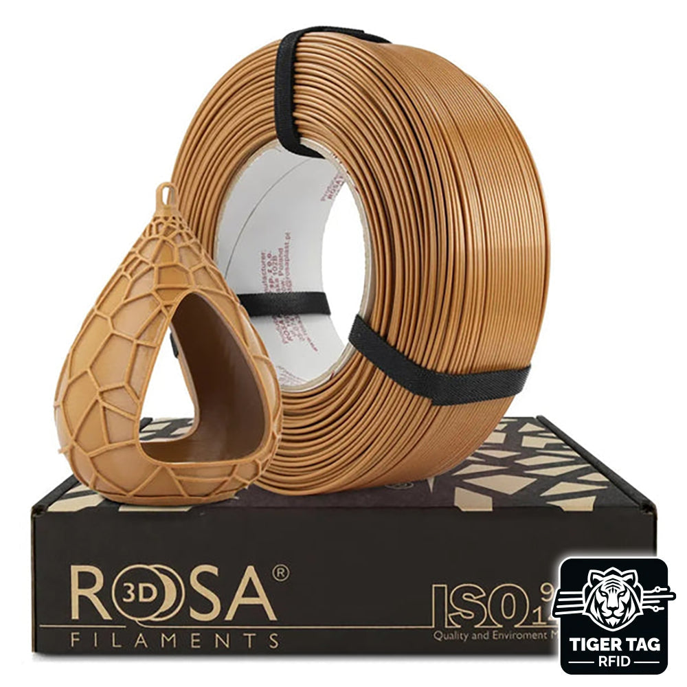 Rosa3D - PETG Standard HS - Marron Clair (Light Brown) - 1,75 mm - 1 kg Refill avec RFID Tiger Tag