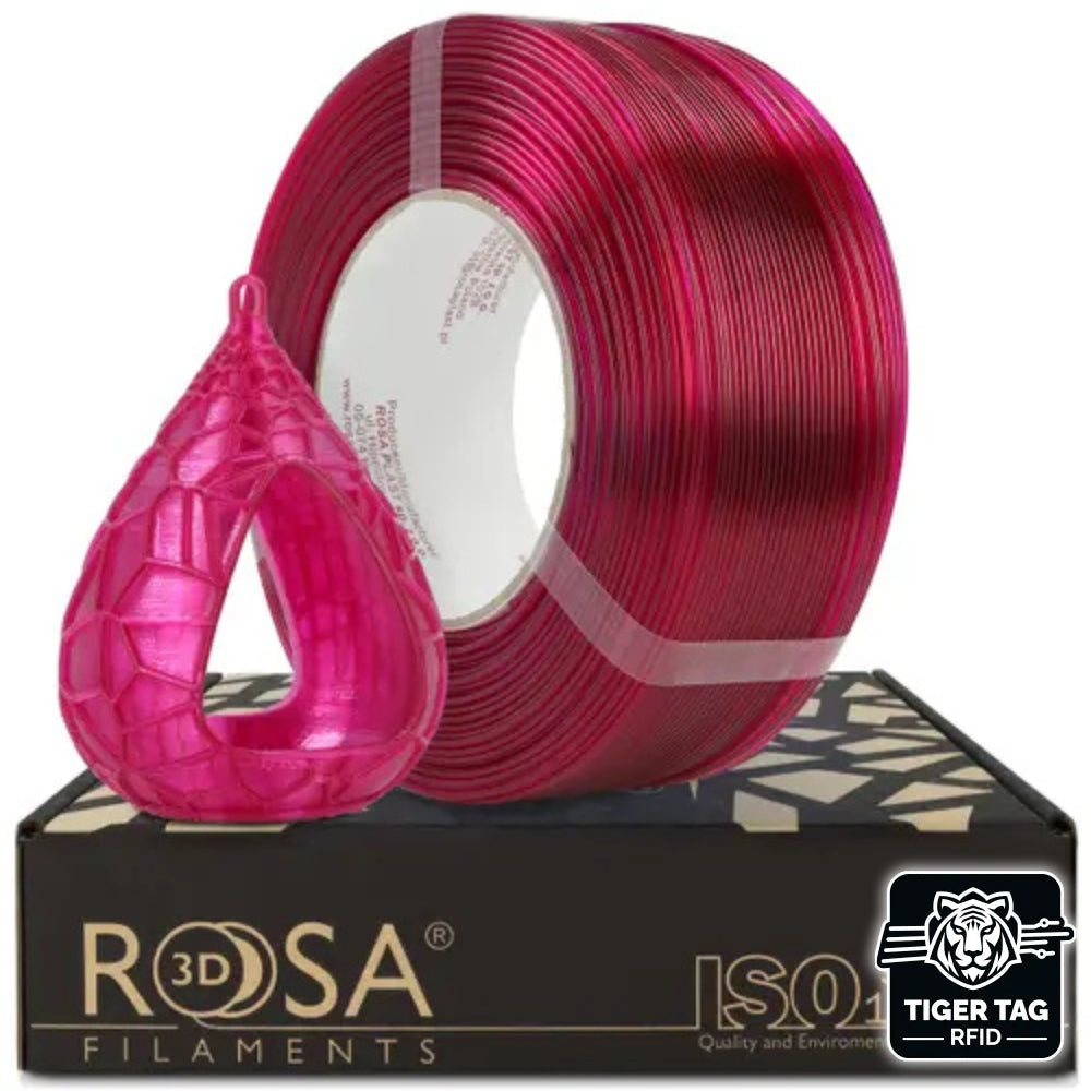 Rosa3D - PETG Standard HS - Rose Transparent (Pink Tr.) - 1,75 mm - 1 kg Refill avec RFID TigerTag