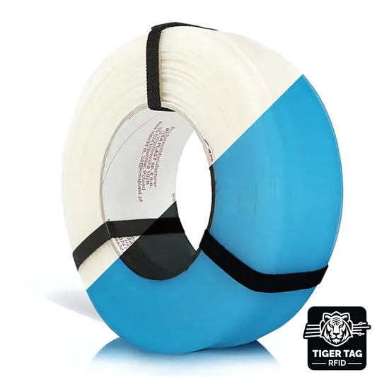 Rosa3D - PETG Standard HS Glow in the Dark - Bleu (Blue) - 1,75 mm - 1kg - Refill avec RFID TigerTag